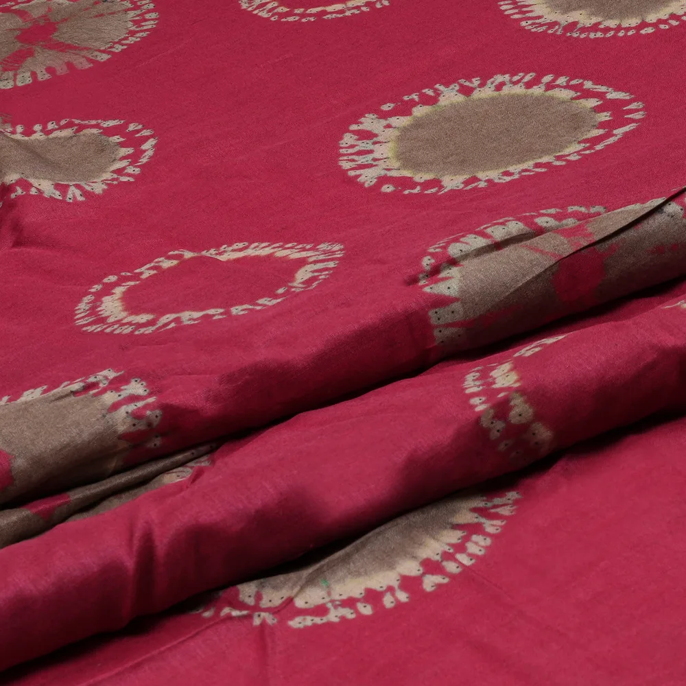 Tussar Munga Plain - Block Print